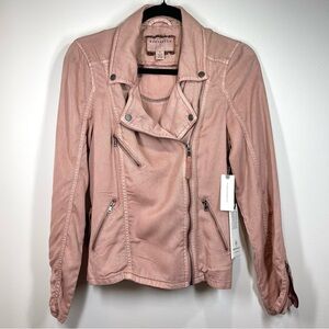 NWT Marrakech Women’s Size XS Moto Jacket Blush Color‎ Zipper Front Lyocell